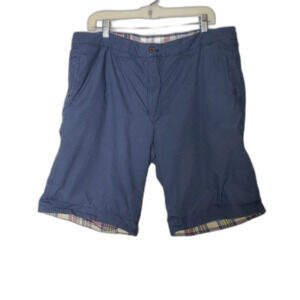 TAILOR VINTAGE Authentic Indian Madras and Blue Reversible Shorts Mens Size 36